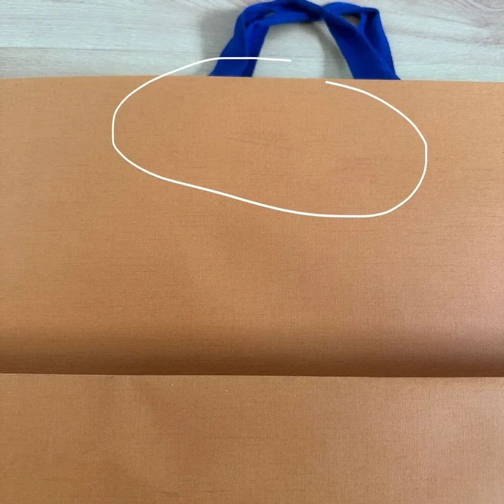 LV Louis Vuitton Paper Shopping Bag - orange XL, 19.25
